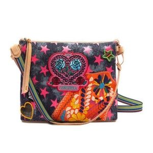 Consuela Drew Downtown Embroidered w/ Patches Crossbody Bag